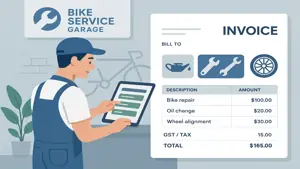 Generate Bike Service Bill Online