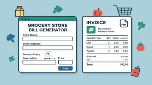 Generate Grocery Store Bill Online